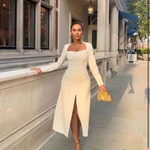 ZARA limited edition ivory skirt with a slit